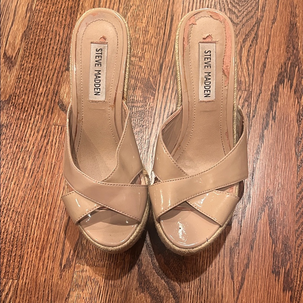 Steve Madden Women's Beige Espadrille Wedges 7.5